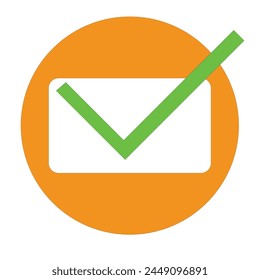 Símbolo de marca de verificación para su trabajo duro