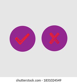 
check mark symbol, tick icon. flat style. vector illustration