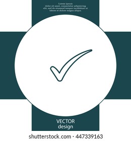 Check mark symbol, vector