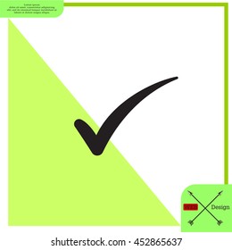 Check mark symbol, vector