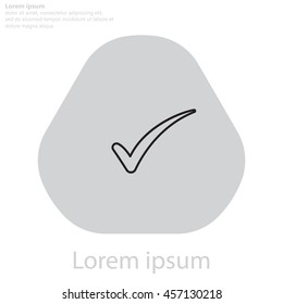 Check mark symbol, vector