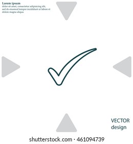 Check mark symbol, vector