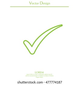 Check mark symbol, vector
