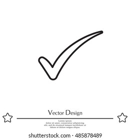 Check mark symbol, vector