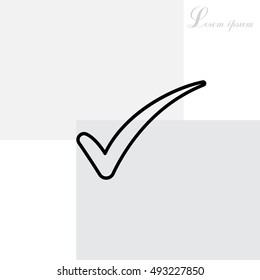 Check mark symbol, vector