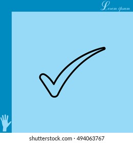 Check mark symbol, vector