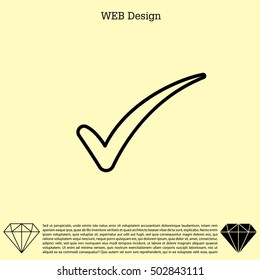 Check mark symbol, vector