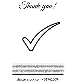 Check mark symbol, vector
