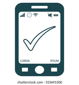 Check mark symbol, vector