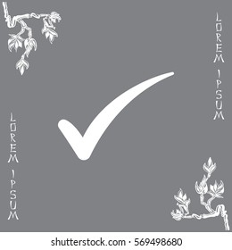 Check mark symbol, vector