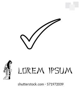 Check mark symbol, vector