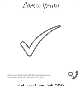 Check mark symbol, vector