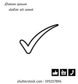 Check mark symbol, vector