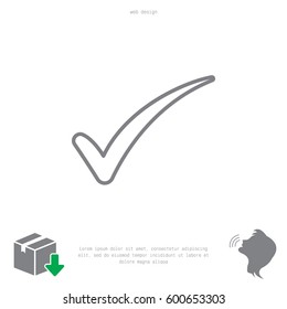 Check mark symbol, vector
