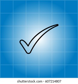 Check mark symbol, vector