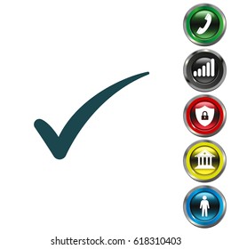 Check mark symbol, vector