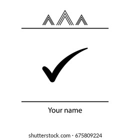 Check mark symbol, vector