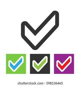 Check mark symbol, vector icon