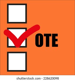 Check mark symbol of voting, vector, eps 10