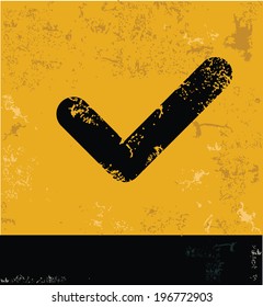 Check mark symbol,Grunge vector
