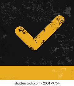 Check mark symbol,grunge vector
