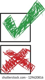 Check mark symbols. Vector.