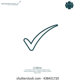 Check mark symbol,vector