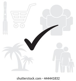 Check mark symbol,vector