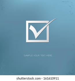 Check mark symbol,version 1,vector
