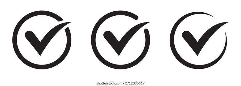 Marca de verificación icono de Aprobación de marca establecido