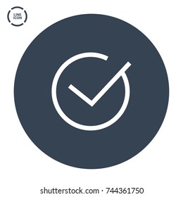 Check mark tick confirm line vector icon