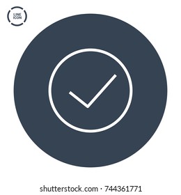 Check mark tick confirm line vector icon