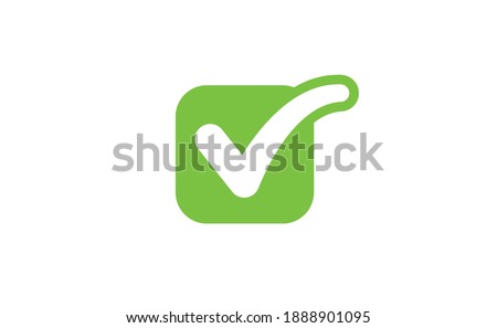 Check mark tick green icon. Symbol of approvel. Positive sign.