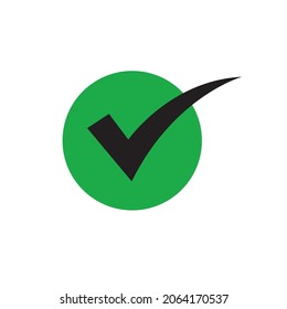 Check mark tick icon. Correct approval sign. 