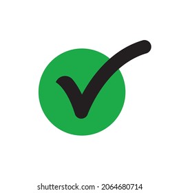 Check mark tick icon. Correct approval sign. 