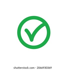 Check mark tick icon. Correct approval sign. 