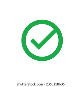 Check mark tick icon. Correct approval sign. 
