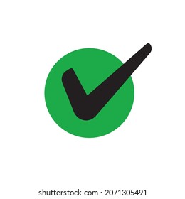Check mark tick icon. Correct approval sign. 