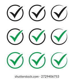 Marque el conjunto de iconos de marca para Aprobación, confirmación y diseño de interfaz de usuario