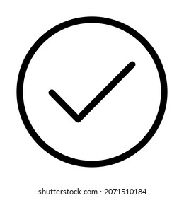 Marcar, marcar icono, éxito - sí ilustración vectorial aislada en segundo plano, votar positivo .