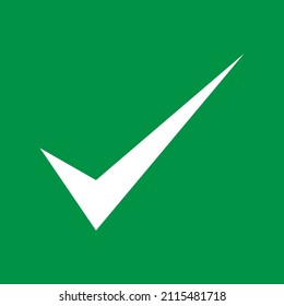 Check mark, tick icon, succes - yes vector illustration isolated on background, vote positive .