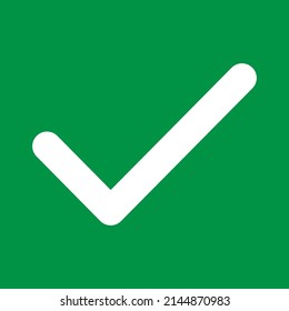 Check mark, tick icon, succes - yes vector illustration isolated on background, vote positive .