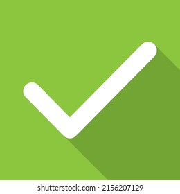 Check mark, tick icon, succes - yes vector illustration isolated on background, vote positive .