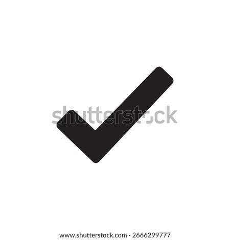 Check mark, tick icon, succes - yes vector illustration isolated on background