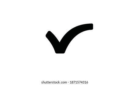Check mark tick icon. Yes and approval symbol.