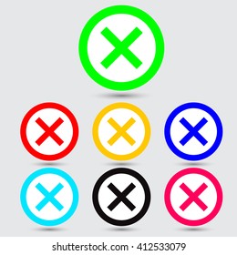 Check mark or tick icons in white circle