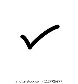 Check mark or tick sign. Easily editable, colorable EPS 8 vector icon isolated on transparent background, No. 2 variant.