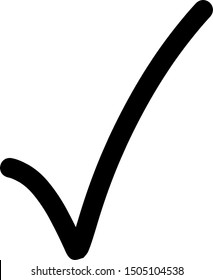 Check Mark or Tick Sign. Vector Image.