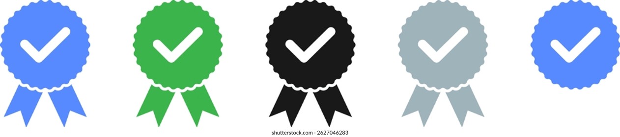 Check mark tick verification icon vector.