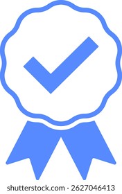 Check mark tick verification icon vector.